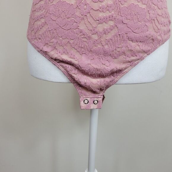 Express Lace Bodysuit. Pink M#011 - Picture 5 of 13